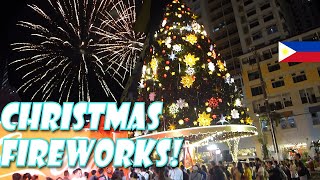 Christmas Banchetto in Manila Philippines with Fireworks and Singing [upl. by Varipapa]