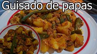 Receta De PAPAS CON CHORIZO Y RAJAS MUY DELICIOSA [upl. by Arabella]