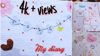 My personal diary part 3 Get some ideas to fill your diary How to fill diary easily and creatively [upl. by Faxan]