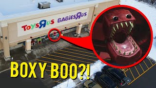 DRONE CATCHES BOXY BOO AT HAUNTED TOYS R US HE CAME AFTER US [upl. by Aihsila]