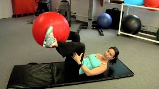 Fitness Workout Stability Ball Ab Workout three exercises [upl. by Crary]