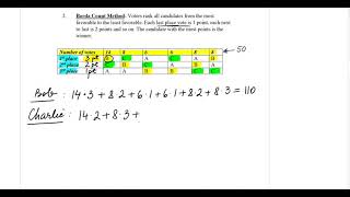 Voting Methods Borda count method [upl. by Alexandria953]