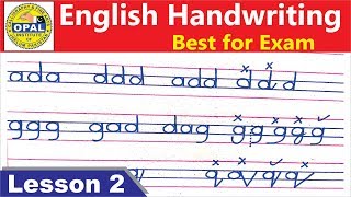 OPALEnglish HandwritingManuscript Lesson 2 [upl. by Nauqyt]