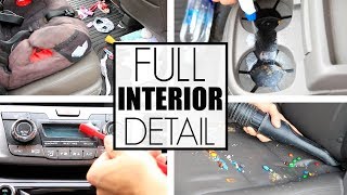 Car Interior Cleaning  Car Detailing The Mini Van  Cleaning Motivation [upl. by Atikihc]