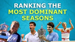 6 Most DOMINANT Tennis Seasons incl Federer Djokovic Graf [upl. by Ayisan]