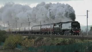 Dull Conditions for 34067 Tangmere at Shap Wells 28102023 [upl. by Jesse]