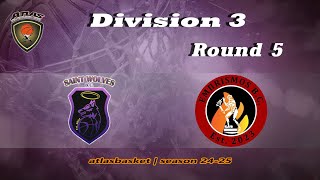 Atlasbasket  Div 3Round 5  SAINT WOLVES vs ΕΜΠRISMOS [upl. by Gratiana]