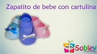 Zapatito de bebe con cartulina [upl. by Tobe]