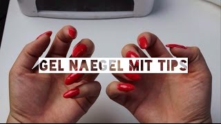 Wie mache ich Gelnägel mit Tips  Tutorial [upl. by Vittorio]