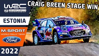 Craig Breen FASTEST in his MSport Ford Puma Rally1 on Stage 1 of WRC Rally Estonia 2022 [upl. by Sparhawk]