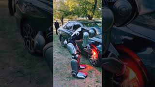 Futuristic Robot Saves the Day Tire Repair on a Deserted Highway [upl. by Wolfort801]