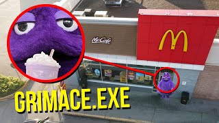 DRONE CATCHES GRIMACE AT HAUNTED MCDONALDS HE CAME AFTER US [upl. by Sucramel]