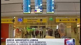 Greve no Aeroporto de Lisboa [upl. by Ahsimat]