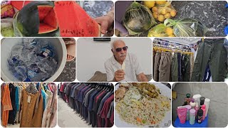 Kapron ki shopping Grocery shopping in pakistan Thanda thar paani Desi Nashta Abu Ji hain khush [upl. by Rawdin646]