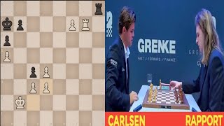 Match at Grenke Chess Open 2024 GM Magnus Carlsen vsGM Richard Rapportchesshighlights fidechess [upl. by Nuaj]