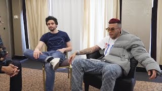 Sfera Ebbasta ascolta la sua stessa canzone durante un intervista [upl. by Couchman743]