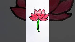 Lotus flower 🪷 acrylic painting for kids lotus lotusflower shortsart art pipafuntv [upl. by Nylarej]