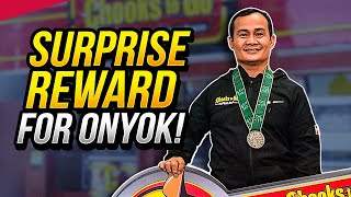 Onyok Velasco gets very own roast chicken store as reward for 1996 Olympic Silver win [upl. by Harikahs681]