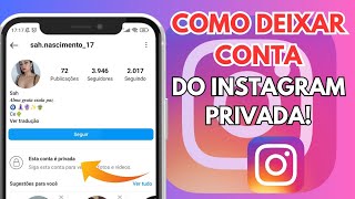 COMO PRIVAR A CONTA DO INSTAGRAM [upl. by Amaj]