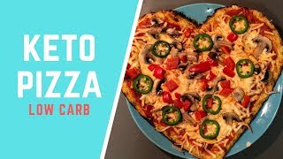 How to make vegetable Keto Pizza  Low carb  Cauliflower Crust [upl. by Shig]