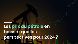 Les prix du pétrole en baisse  quelles perspectives pour 2024 [upl. by Lorrayne218]