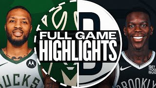 BUCKS at NETS  FULL GAME HIGHLIGHTS  October 27 2024 [upl. by Dlarrej]