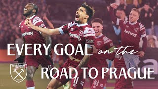 Every West Ham United Goal In UEFA Europa Conference League  Road to Prague [upl. by Budwig]