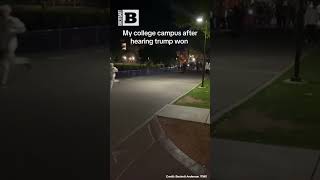 quotUSAquot Grand Canyon University Students Run Across Campus Cheering After Trump Victory [upl. by Burton]