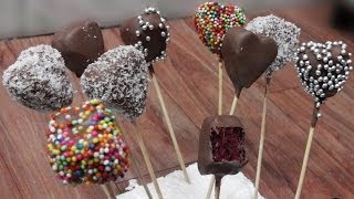 Heart Cake Pops  Red Velvet Cake  Valentines Day Special [upl. by Dafna100]