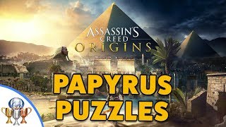 Assassins Creed Origins PAPYRUS PUZZLES  All Papyrus Mystery Puzzle and Solutions Walkthrough [upl. by Anyahc358]