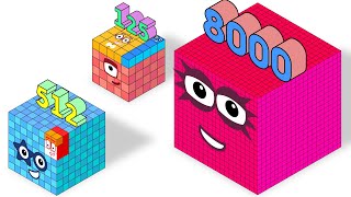 Cube Numbers  Numberblocks 1 to 8000 [upl. by Rozanna]