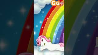 Five Little Unicorns Jumping On The Bed shorts nurseryrhymes fivelittlemonkeys [upl. by Joelly]