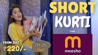 All new SHORT KURTI haul from MEESHO 💖  Latest Collection  Tryon  Honest Review  gimaashi [upl. by Champaigne837]