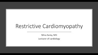 Restrictive cardiomyopathy vs constrictive cardiomyopathy [upl. by Cilo953]