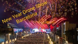 New Year Drone Show in Barcelonafirework viralvideo ytshortsvideo bcn youtubevideo fun2024 [upl. by Zenia]