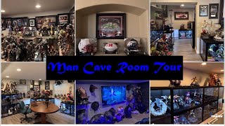 Hundreds of Thousands of  in High End Collectibles and Memorabilia Man Cave Statue Room Tour  4K [upl. by Carena]