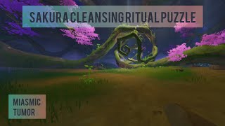 Miasmic Tumor Puzzle  Scared Sakura Cleansing Ritual  Genshin Impact [upl. by Mientao]