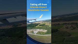 Taking off from Arlanda Airport Stockholm Sweden sweden travel stockholm [upl. by Yelssew963]