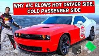 WHY AC AIR CONDITIONER BLOWS HOT DRIVER SIDE DASH AIR VENT COLD PASSENGER SIDE DODGE CHALLENGER [upl. by Ayanet622]