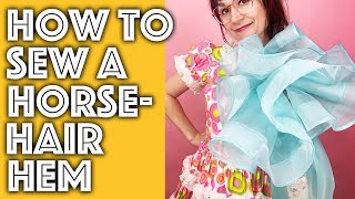 How to Sew Horsehair Braid to Finish any Hem  Sew Anastasia [upl. by Yedarb]