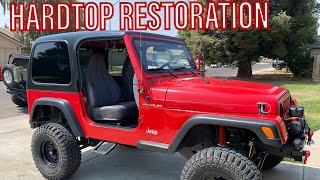 Jeep Tj Wrangler Hard Top Restoration and Refresh [upl. by Zeiler295]