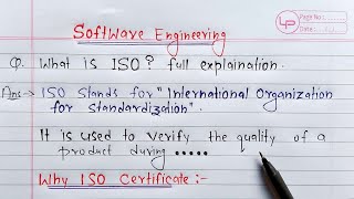 What is ISO full Explanation  Software Engineering [upl. by Formenti429]