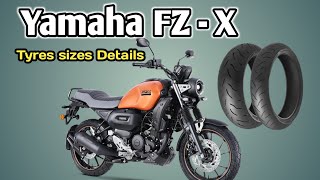 Yamaha fzx front and back tires size information  tyresinfo [upl. by Neitsabes]