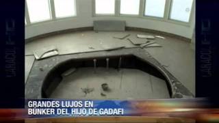 Los lujos en el búnker del hijo de Gadafi [upl. by Regni]