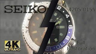 Restoration of a rusted Seiko 42050155 [upl. by Annairol]