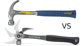 Craftsmans New Flex Claw Hammer vs 40 Year Old Estwing [upl. by Spense]