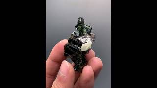 Specimen of Pollucite on Axinite with Epidote from Pakistan axinite epidote minerals crystals [upl. by Kristoffer]