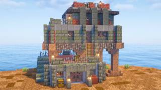 How to build Postapocalyptic Bunker  Minecraft Tutorial [upl. by Kassity]