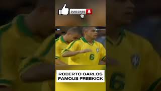 ROBERTO CARLOS FAMOUS FREEKICK soccerstar soccerplayer football [upl. by Okkin]