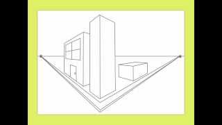 2point perspective city drawing tutorial [upl. by Cassy]